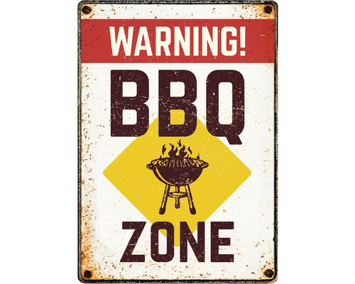 Blechschild „No BBQ Allowed“ – 30,5 X 40,6 Cm, Metall, Für Innen & Außen, Mit Aufhängelöchern