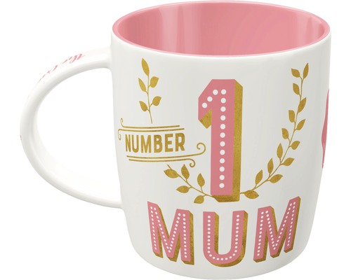 Keramiktasse mit der Aufschrift Nummer Eins Mama