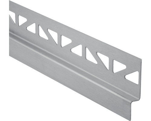 Wandanschluss-Gefällekeil Dural Shower-GK GKWR rechts Länge 120 cm Höhe 10 mm Fliesenschiene aus Metall mit Dreiecksmuster