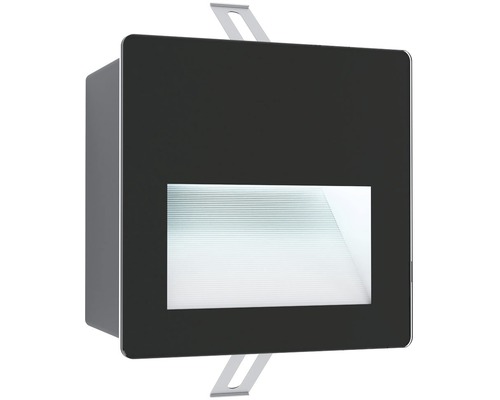 LED Einbauleuchte Außen Alu/Kunststoff 1-flammig 3,7W 400 lm 4000 K neutralweiß 140x140/133x130 mm Aracena schwarz/weiß