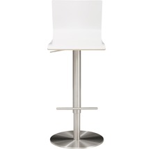 Barhocker mit Fußstütze und Metallsäule