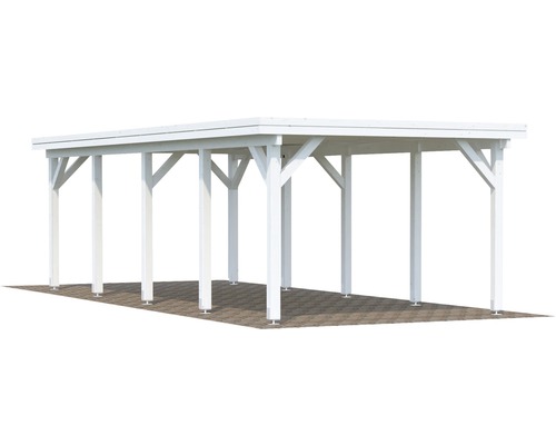 Einzelcarport Palmako Karl 23,1 m² 360 x 762 cm weiß