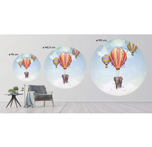 Fototapete Vlies HRBC100017 Luftballon Elefant Ø 142,5 cm