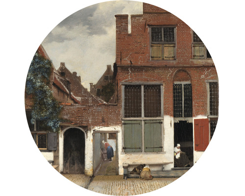Fototapete Vlies HRBC100027 Jan Vermeers Straße in Delft Ø 142,5 cm