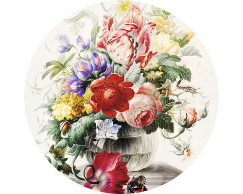 Fototapete Vlies HRBC100032 Herman Henstenburgh Rijksstudio Blumen Ø 142,5 cm Gemälde mit Blumenstrauß in Vase
