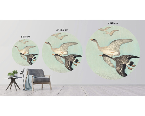 Dekoratives Wandbild mit fliegenden Gänsen in drei Größen