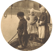 Fototapete Vlies HRBC100071 Niederländische Tracht 3 Ø 142,5 cm