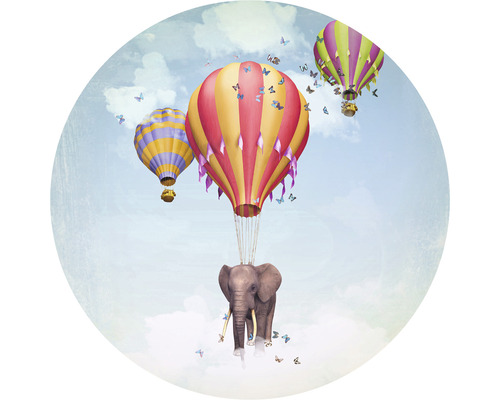 Fototapete Vlies HRBC200017 Luftballon Elefant Ø 190 cm