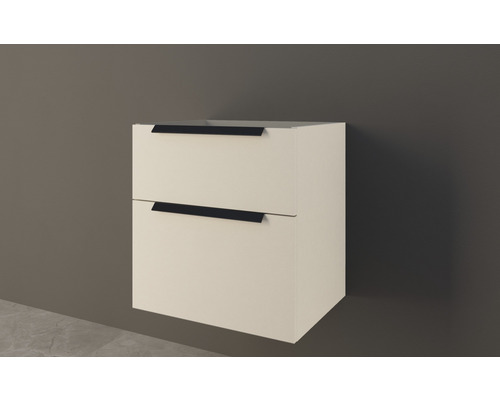 Waschtischunterschrank mit zwei Schubladen und Griffen