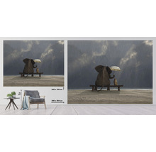 Fototapete Vlies HRBP000016 Elefant und Hund 3 5-tlg. 243 x 184 cm