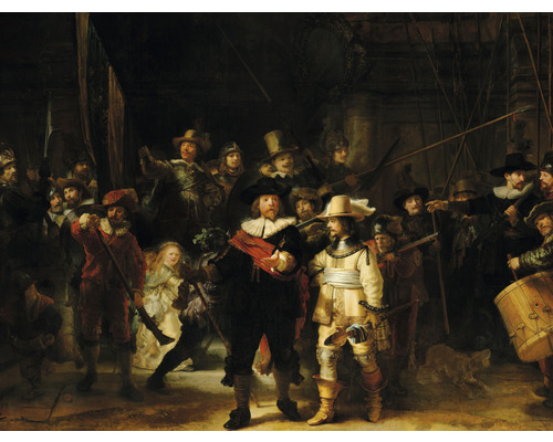 Fototapete Vlies HRBP000025 Rembrandt van Rijn Die Nachtwache 5-tlg. 243 x 184 cm
