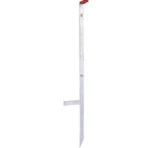 Metall-Pfosten mit roter Kappe und Erdanker