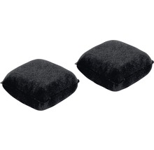 Zwei schwarze Teichfilterkissen