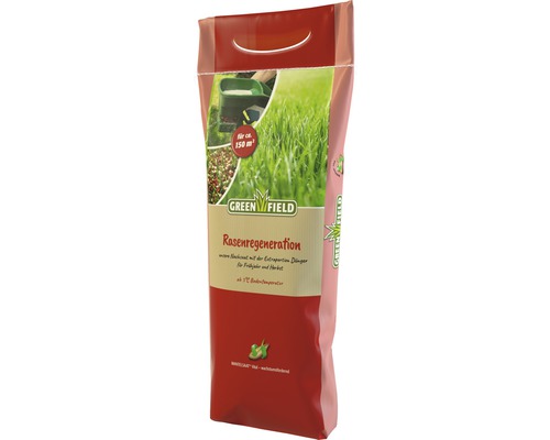 Rasensamen Greenfield Rasenregeneration 5 kg / 150 m² Green Field Rasenregeneration, Nachsaat mit Dünger für Frühjahr und Herbst