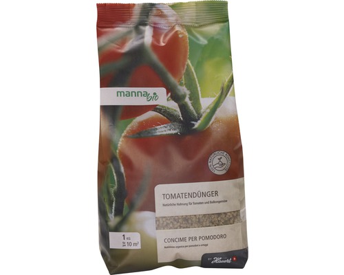 Tomatendünger Manna Bio organischer Dünger 1 kg 10 m² Packung Tomatendünger 1 kg
