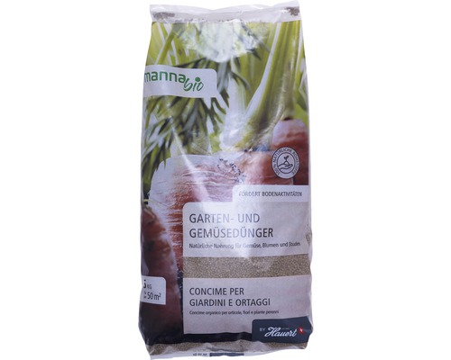 Garten- & Gemüsedünger Manna Bio organischer Dünger 5 kg 50 m² Packung Garten- und Gemüsedünger