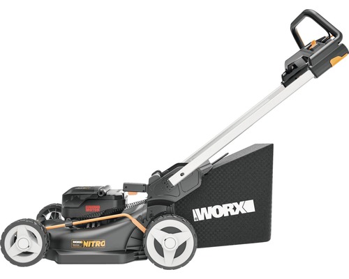 Worx Nitro Akku-Rasenmäher mit Fangkorb