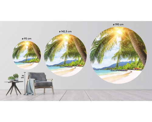 Dekoratives Wandbild mit Strandmotiv in verschiedenen Größen