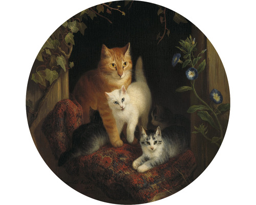 Fototapete Vlies HRBC200045 Henriette Ronner-Knip Katzen Ø 190 cm