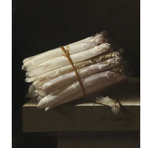 Gemaltes Bündel weißer Spargel, zusammengebunden