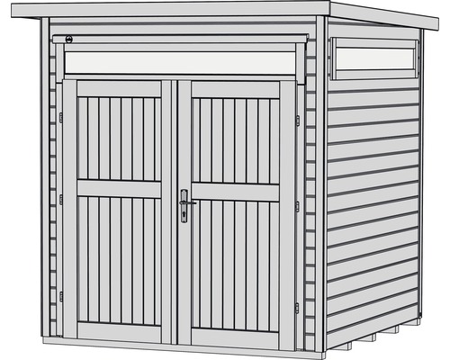 Gartenschrank mit Doppeltür und Fenster