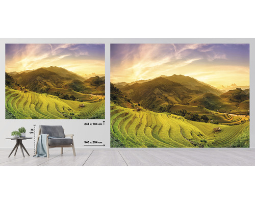 Fototapete mit Landschaftsmotiv, Reisterrassen