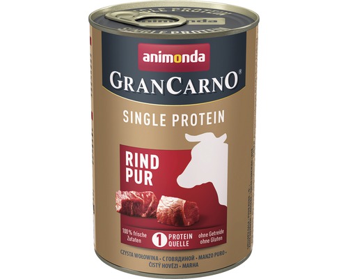 Hundefutter nass animonda Gran Carno Single Protein Rind Pur 400 g