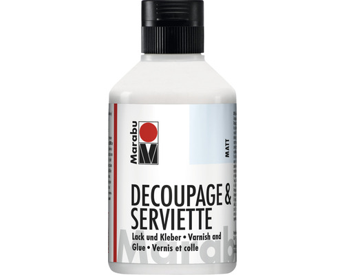 Marabu Decoupage & Serviette Lack und Kleber matt 250 ml Marabu Decoupage und Serviette Lack und Kleber, matte Ausführung