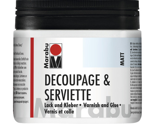 Marabu Decoupage & Serviette Lack und Kleber matt 500 ml Marabu Decoupage und Serviette Lack und Kleber, matte Ausführung