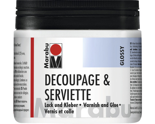 Marabu Decoupage & Serviette Lack und Kleber glänzend 500 ml Marabu Decoupage und Serviette Lack und Kleber