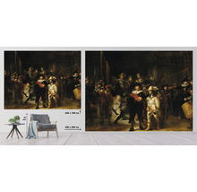 "Wandbild mit dem Gemälde ""Die Nachtwache"" von Rembrandt, Größen 243 x 184 cm und 340 x 254 cm"