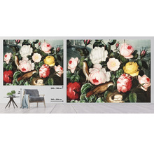 Fototapete Vlies HRBP100076 Thornton Blumen + Vogel 7-tlg. 340 x 254 cm