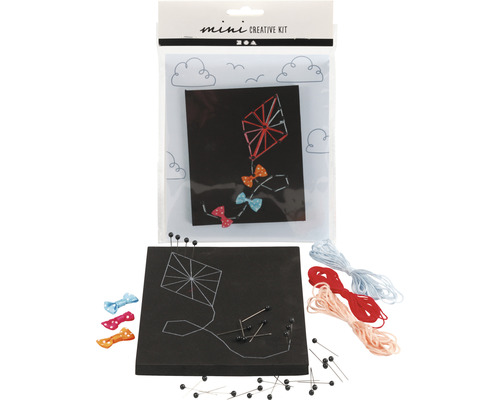 Mini Kreativset mit Motiv Drachen, inklusive Nadeln und Garn