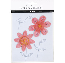 Mini Kreativset mit Blumenmotiven in Verpackung