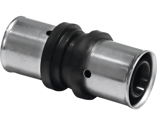 Pressfitting PPSU Kupplung TH und U-Kontur 20 x 2 mm - 20 x 2 mm für Verbundrohr Pressfitting aus Metall mit Dichtung für Rohrverbindungen