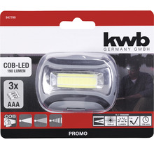COB LED Stirnlampe 190 lm grau/schwarz-thumb-2