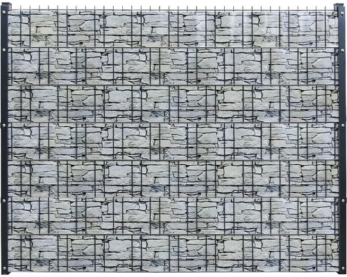 Sichtschutzstreifen videx PVC 3500 x 19 cm Modern Stone