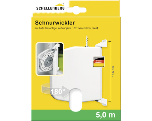Rollladen-Schnurwickler Schellenberg 50501 schwenkbar weiß