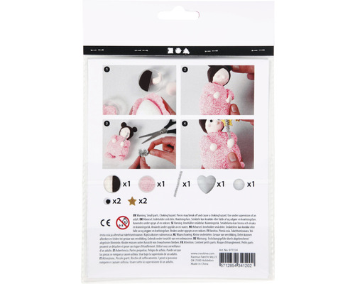 Bastelset zur Herstellung einer Puppe mit Zubehör in Verpackung