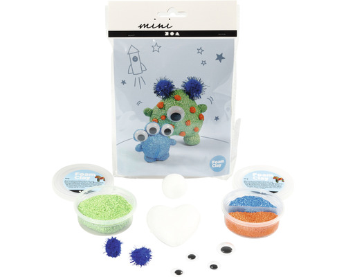 Bastelset mit Schaumstoff Clay zum Gestalten von Figuren