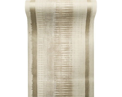 Tapetenrolle mit abstraktem Streifenmuster in Beige und Weiß für die Wandgestaltung
