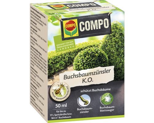 Buchsbaumzünsler COMPO K.O. 50 ml COMPO Buchsbaumzünsler K.O. Pflanzenschutzmittel-Packung
