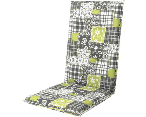 Stuhlauflage 119 x 48 x 6 cm 50 % Baumwolle, 50 % Polyester grau grün