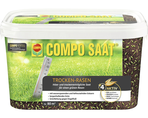 Rasensamen COMPO SAAT® Trocken-Rasen 2 kg für ca. 80 m²