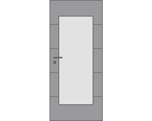 Innentür mit Glasausschnitt und Türgriff