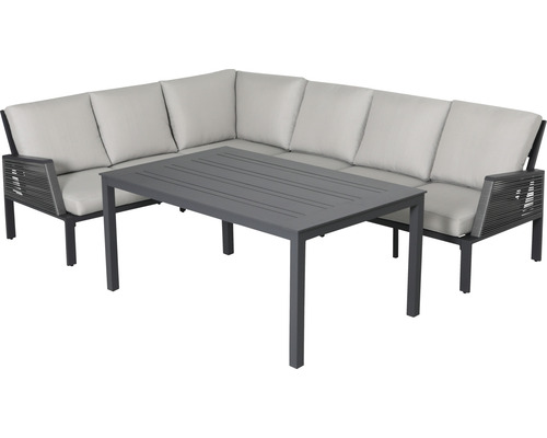 Loungeset Gartenlounge Lounge Sitzgruppe Rio Aluminium 7 Sitzer 4 teilig alu
