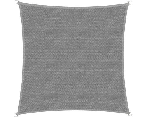 Quadratisches Sonnensegel aus Stoff mit Befestigungsringen an den Ecken