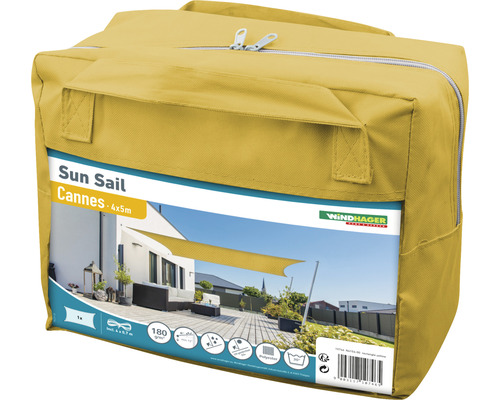 Verpackte rechteckige Sonnensegel Cannes 4x5 Meter