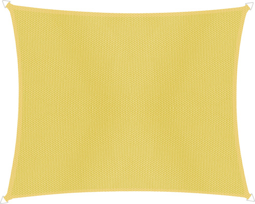 Gelbes Sonnensegel aus Stoff mit rechteckiger Form