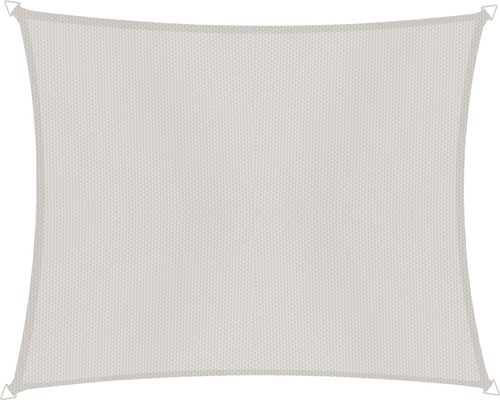 Quadratisches Sonnensegel aus Stoff mit Metallösen an den Ecken